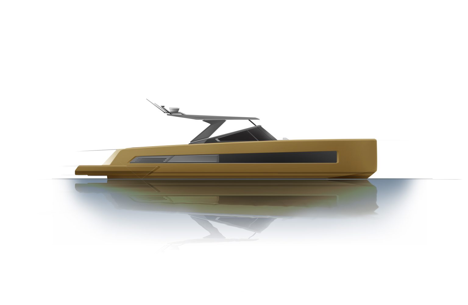 Jacht motorowy 45 — powerboat, wizualizacja 3D | DRAFTXL