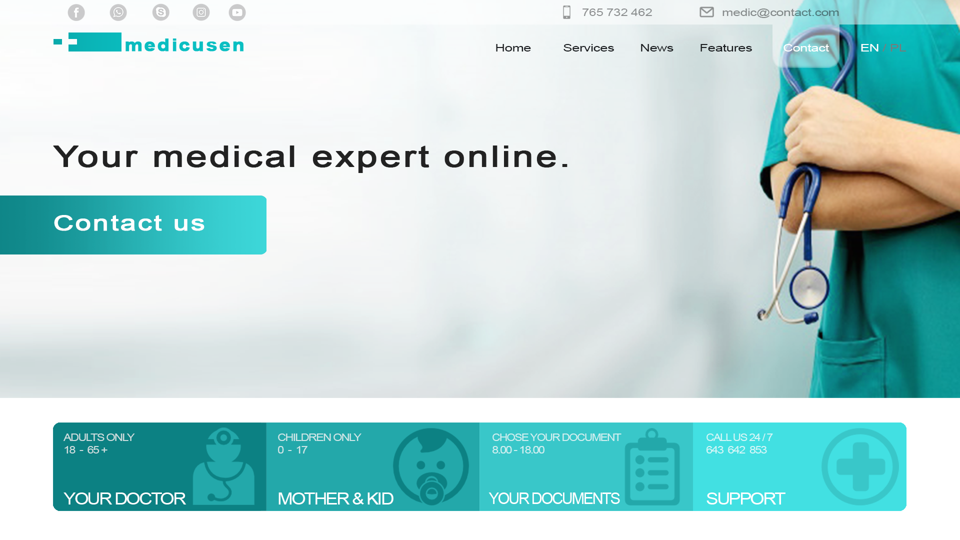 Medical Web Design UI Design